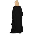 Embroidery Kaftan with pleated sleeves- Black